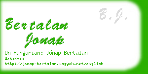 bertalan jonap business card